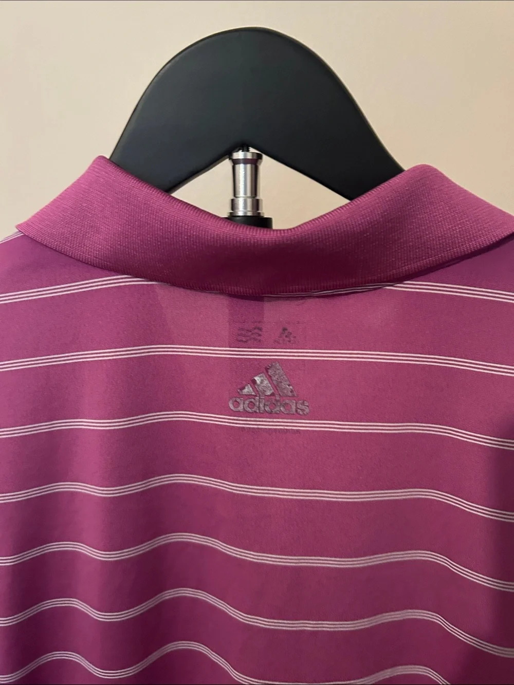 adidas Men's Magenta Striped Golf Polo Bandon Dunes